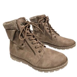 Cliffs by White Mountain Kaylee Ankle Boots Women Size 10M Vegan Leather Outdoor